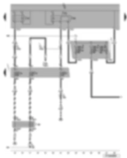 Wiring Diagram  VW EOS 2006 - Terminal 15 voltage supply relay - auxiliary heater operation relay - fuses