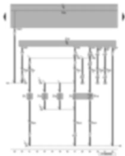 Wiring Diagram  VW EOS 2006 - Heated front passenger seat control unit - heated front passenger seat - heated front passenger seat cushion lateral support - heated front passenger seat backrest - front passenger seat temperature sensor