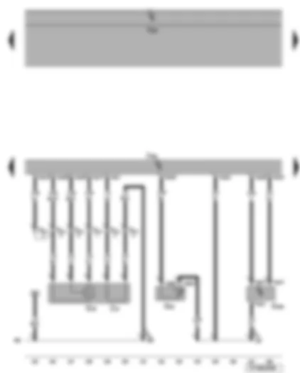 Wiring Diagram  VW EOS 2007 - Engine control unit - lambda probe - radiator outlet coolant temperature sender - brake servo pressure sensor