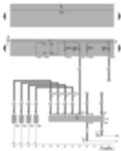 Wiring Diagram  VW EOS 2007 - Automatic glow period control unit - engine glow plugs