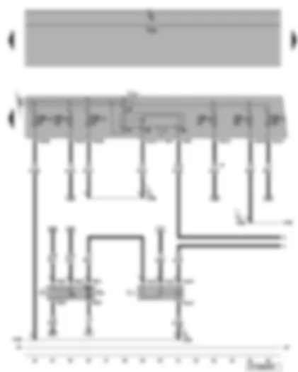 Wiring Diagram  VW EOS 2007 - Terminal 30 voltage supply relay - fuel pump relay - fuel gauge sender - fuel pump