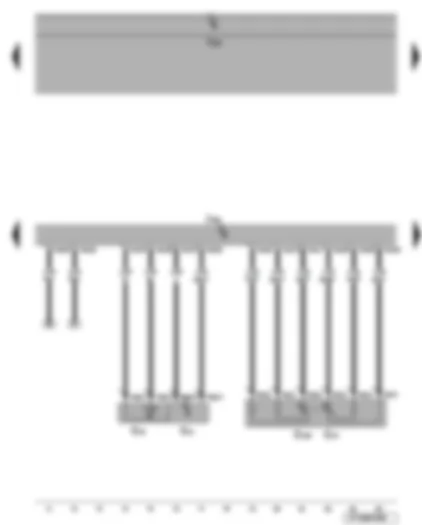 Wiring Diagram  VW EOS 2007 - Engine control unit - intake air temperature sender - charge air pressure sender - accelerator position sender