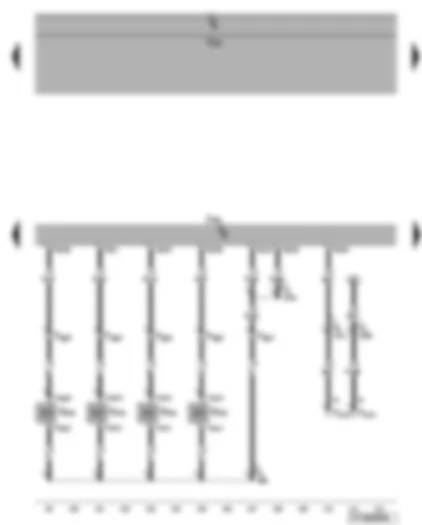 Wiring Diagram  VW EOS 2007 - Engine control unit - unit injector valves