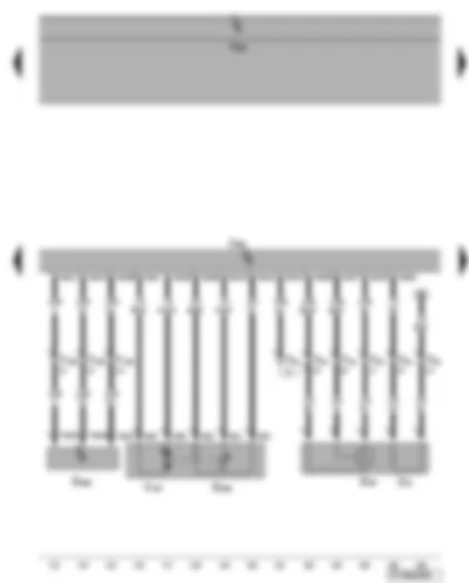 Wiring Diagram  VW EOS 2007 - Engine control unit - pressure differential sender - intake manifold flap motor - Lambda probe