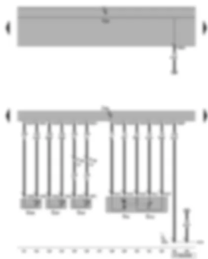 Wiring Diagram  VW EOS 2007 - Engine control unit - temperature sender before particulate filter - temperature sender before turbocharger - temperature sender after particulate filter - exhaust gas recirculation valve