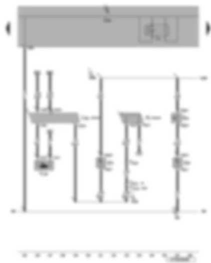 Wiring Diagram  VW EOS 2007 - Tank filler flap locking motor - luggage compartment light - glove compartment light - dual tone horn relay - convenience system central control unit