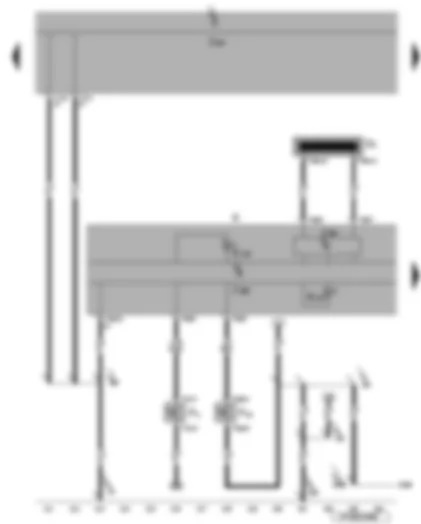 Wiring Diagram  VW EOS 2007 - Dash panel insert - handbrake warning switch - brake fluid level warning contact - immobilizer reader coil - warning lamps