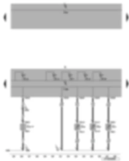 Wiring Diagram  VW EOS 2007 - Ambient temperature sensor - coolant shortage indicator sender - washer fluid level warning lamp - brake pad wear sender - warning lamps