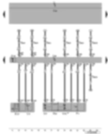 Wiring Diagram  VW EOS 2007 - Front passenger side door control unit - window regulator switch in front passenger door - front passenger side central locking lock unit - front passenger door contact switch