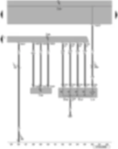 Wiring Diagram  VW EOS 2007 - Sliding sunroof adjustment control unit - convertible roof actuation and sunroof button - convertible roof actuation control unit