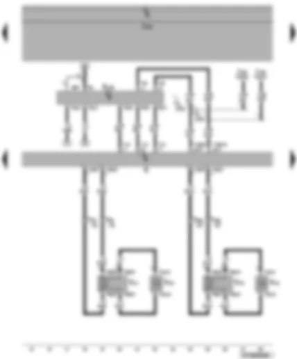 Wiring Diagram  VW EOS 2007 - Radio - digital satellite radio tuner - front left and right treble loudspeaker - front left and right bass loudspeaker