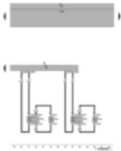 Wiring Diagram  VW EOS 2007 - Radio - rear left and right loudspeaker