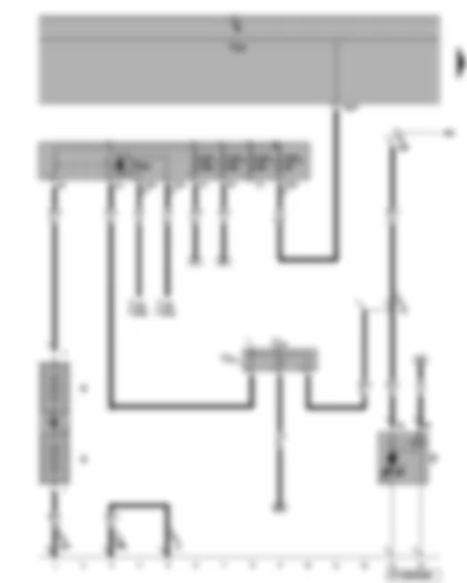 Wiring Diagram  VW EOS 2007 - Battery - starter - fuses - terminal 30 wiring junction