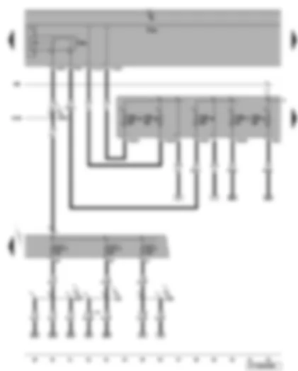 Wiring Diagram  VW EOS 2007 - Terminal 15 voltage supply relay 2 - fuses