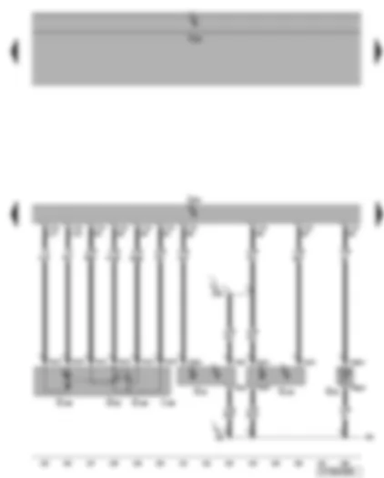 Wiring Diagram  VW EOS 2007 - Engine control unit - throttle valve drive - hall sender - coolant temperature sender