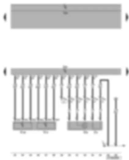 Wiring Diagram  VW EOS 2007 - Engine control unit - lambda probe - accelerator position sender