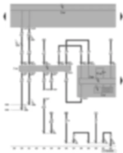 Wiring Diagram  VW EOS 2007 - Dash panel insert - data bus diagnostic interface - self-diagnosis connection - electric power control fault lamp - multifunction display