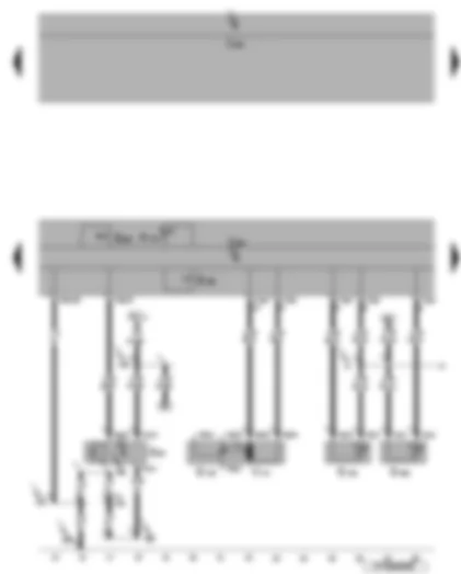 Wiring Diagram  VW EOS 2015 - Air conditioning system control unit - high-pressure sender - air recirculation flap control motor - footwell vent temperature sender - evaporator out-flow temperature sender