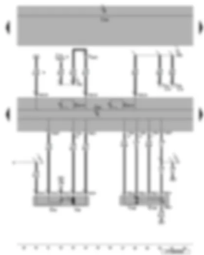 Wiring Diagram  VW EOS 2008 - Air conditioning system control unit - temperature flap control motor - temperature flap control motor potentiometer