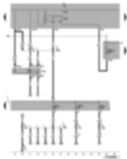 Wiring Diagram  VW EOS 2007 - Terminal 50 voltage supply relay - terminal 15 voltage supply relay 2 - fuses
