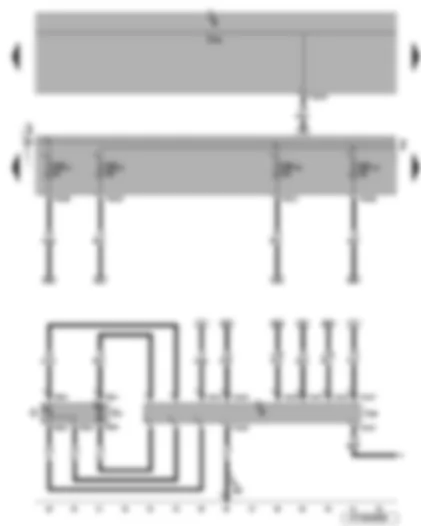 Wiring Diagram  VW EOS 2007 - Fuel pump control unit - fuel gauge sender - fuel pump