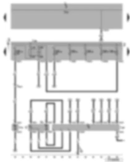 Wiring Diagram  VW EOS 2007 - Fuel pump control unit - coolant pump relay - coolant circulation pump - fuel gauge sender - fuel pump