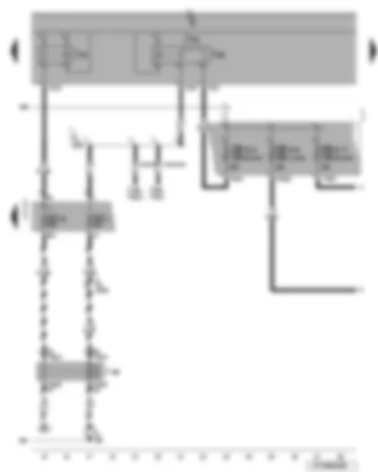 Wiring Diagram  VW EOS 2007 - Terminal 15 voltage supply relay - auxiliary heater operation relay - fuses