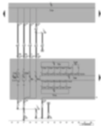 Wiring Diagram  VW EOS 2008 - Right headlight - power output module for right headlight - right gas discharge light - right cornering light bulb - front right turn signal bulb