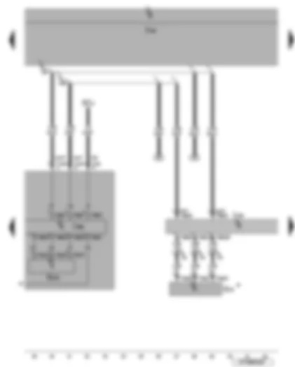 Wiring Diagram  VW EOS 2009 - Right headlight - power output module for right headlight - cornering light and headlight range control unit - front left vehicle level sender