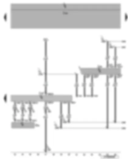 Wiring Diagram  VW EOS 2007 - Cornering light and headlight range control unit - rear left vehicle level sender - data bus diagnosis interface - self-diagnosis connection