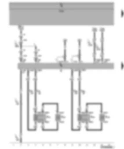Wiring Diagram  VW EOS 2007 - Voltage supply - radio - front loudspeakers