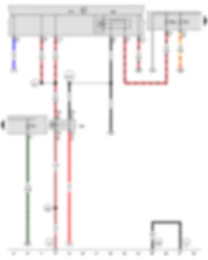 Wiring Diagram  VW EOS 2007 - Onboard supply control unit - Terminal 15 voltage supply relay 2 - Terminal 50 voltage supply relay