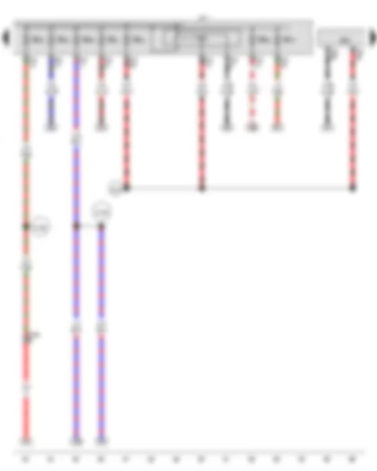 Wiring Diagram  VW EOS 2007 - Terminal 30 voltage supply relay - Engine control unit