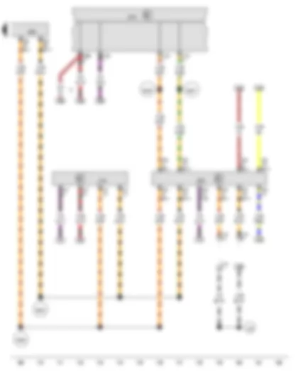 Wiring Diagram  VW EOS 2009 - Data bus diagnostic interface - Engine control unit