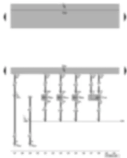 Wiring Diagram  VW EOS 2009 - Engine control unit - secondary air inlet valves - exhaust flap 1 valve - fuel system diagnosis pump