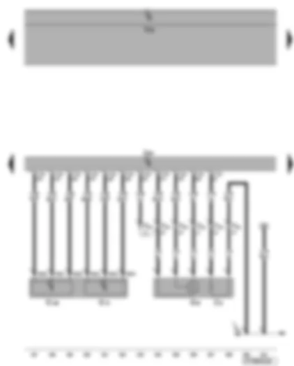 Wiring Diagram  VW EOS 2008 - Engine control unit - Lambda probe - accelerator position sender