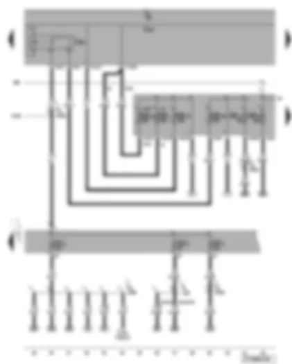 Wiring Diagram  VW EOS 2007 - Terminal 15 voltage supply relay 2 - fuses