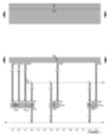 Электросхемa  VW EOS 2008 - Блок управления двигателя - потенциометр системы рециркуляции ОГ - датчик давления топлива - клапан системы рециркуляции ОГ - датчик низкого давления топлива - датчик положения заслонок впускных каналов (потенциометр)