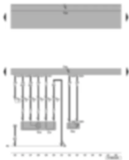 Wiring Diagram  VW EOS 2008 - Engine control unit - lambda probe - radiator outlet coolant temperature sender - brake servo pressure sensor
