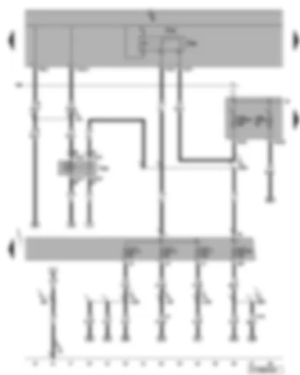 Wiring Diagram  VW EOS 2008 - Terminal 50 voltage supply relay - terminal 15 voltage supply relay 2 - fuses