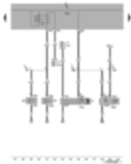 Wiring Diagram  VW EOS 2007 - Bonnet contact switch - rain and light detector sensor - windscreen wiper motor - washer jet heater element - double washer pump relay 2