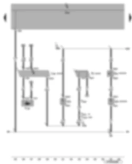 Wiring Diagram  VW EOS 2007 - Tank filler flap locking motor - luggage compartment light - glove compartment light - dual tone horn relay - convenience system central control unit