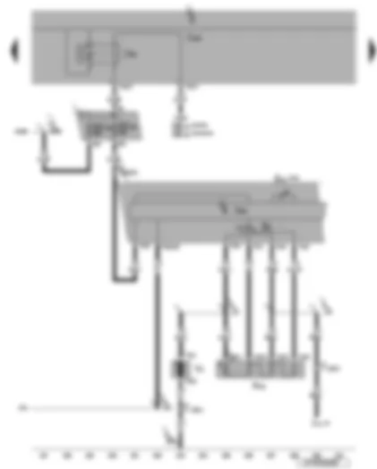 Wiring Diagram  VW EOS 2007 - Air conditioning system control unit - fresh air blower switch - fresh air blower - fresh air blower series resistor with overheating fuse