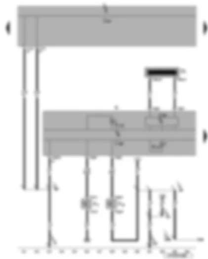 Wiring Diagram  VW EOS 2007 - Dash panel insert - handbrake warning switch - brake fluid level warning contact - immobilizer reader coil - warning lamps