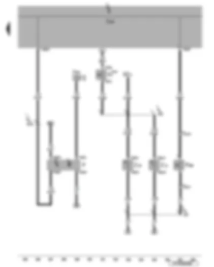 Wiring Diagram  VW EOS 2008 - Brake light switch - reversing light switch - spray jet heater element - bonnet contact switch