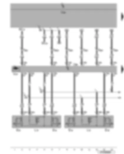 Wiring Diagram  VW EOS 2008 - Driver door control unit - window regulator switch in driver door