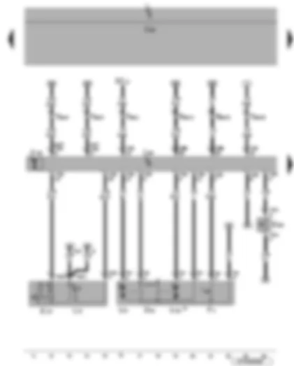 Wiring Diagram  VW EOS 2008 - Front passenger door control unit - window regulator switch in front passenger door - front passenger side central locking lock unit - front passenger door contact switch - microswitch for window lowering