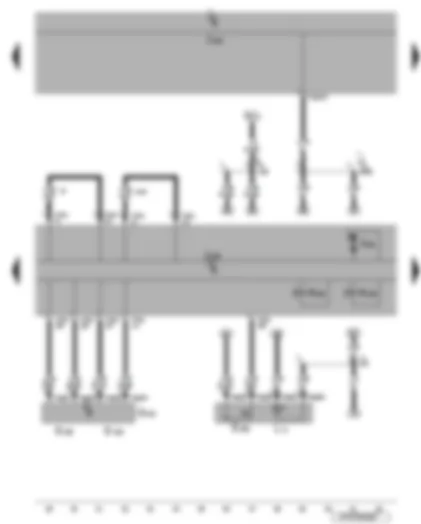 Wiring Diagram  VW EOS 2008 - ABS control unit - TCS and ESP button - ESP sensor unit - ESP and TCS warning lamp 2