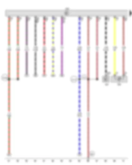 Wiring Diagram  VW EOS 2008 - Radiator outlet coolant temperature sender - Steering column electronics control unit - Engine control unit