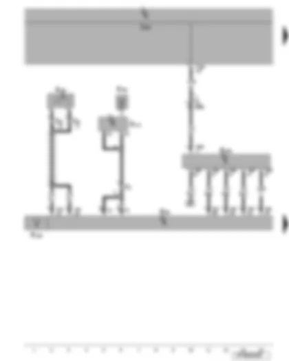 Wiring Diagram  VW EOS 2008 - Control unit for cellphone operating electronics - telephone microphone - telephone aerial - emergency call button